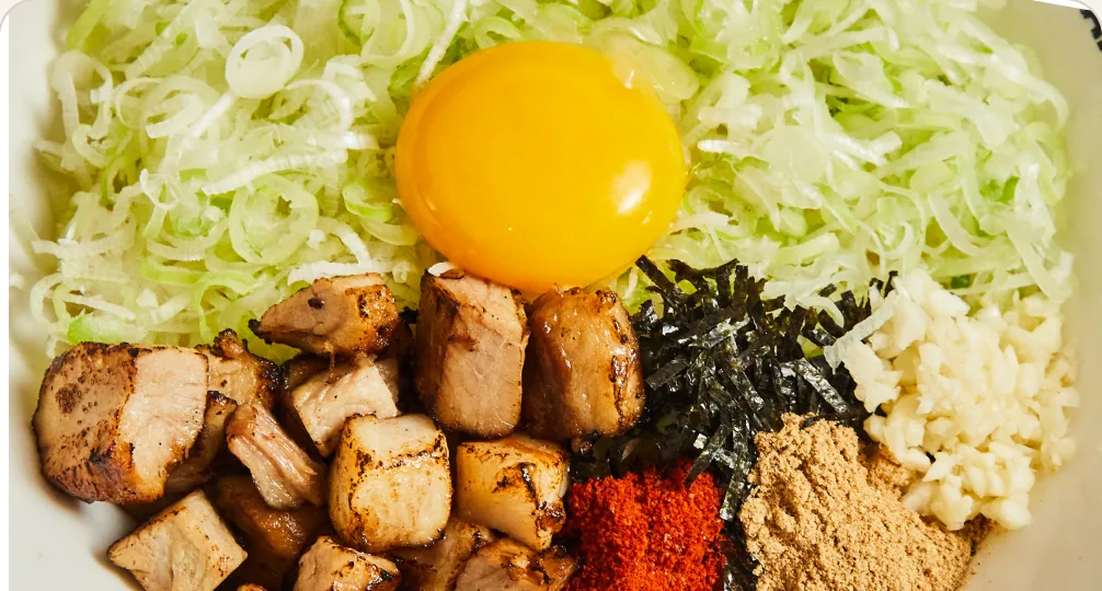파를 듬뿍 올린 네기 마제소바